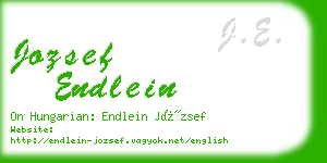 jozsef endlein business card